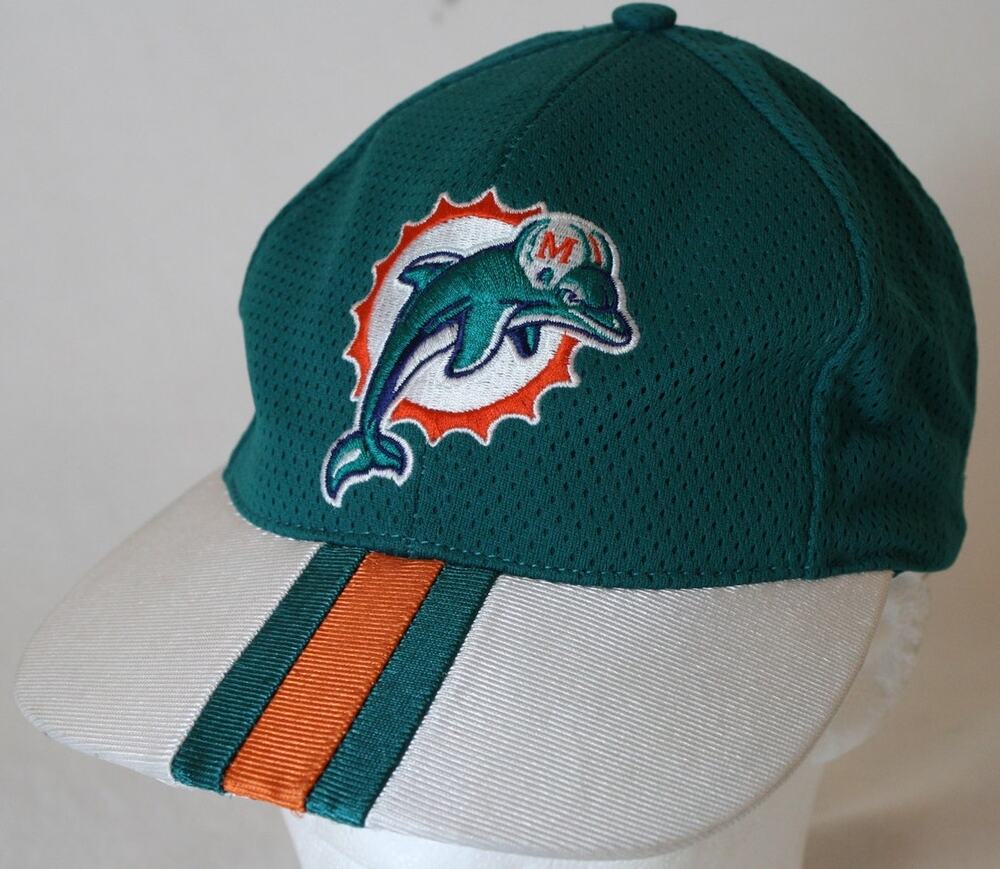 Vintage Miami Dolphins Snapback Hat Drew Pearson Team NFL 90s Mesh Cap